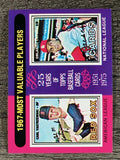 1975 Topps Mini #205 Carl Yastrzemski/Orlando Cepeda MVP (NM)