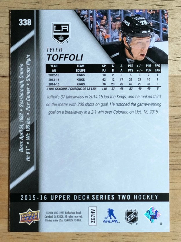 2015-16 Upper Deck #338 Tyler Toffoli