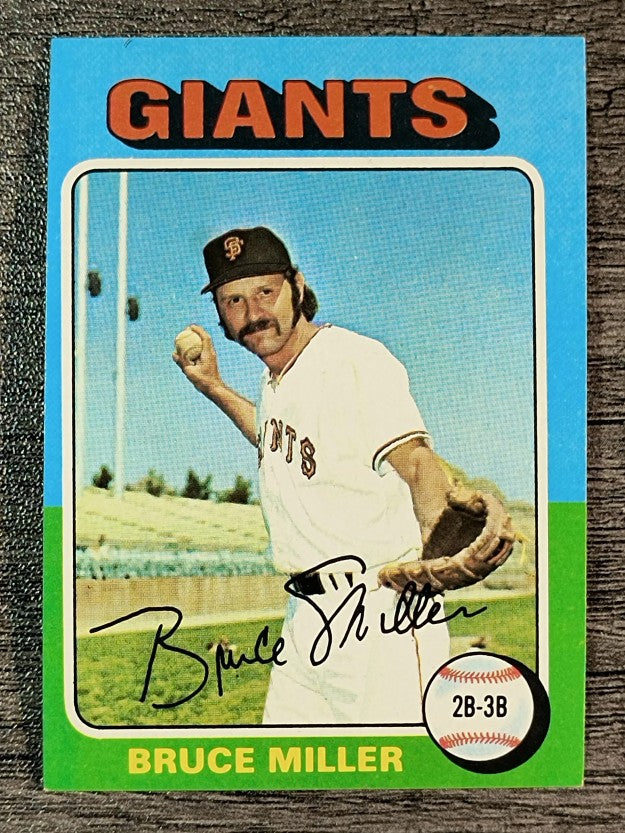 1975 Topps Mini #606 Bruce Miller RC (EXMT)