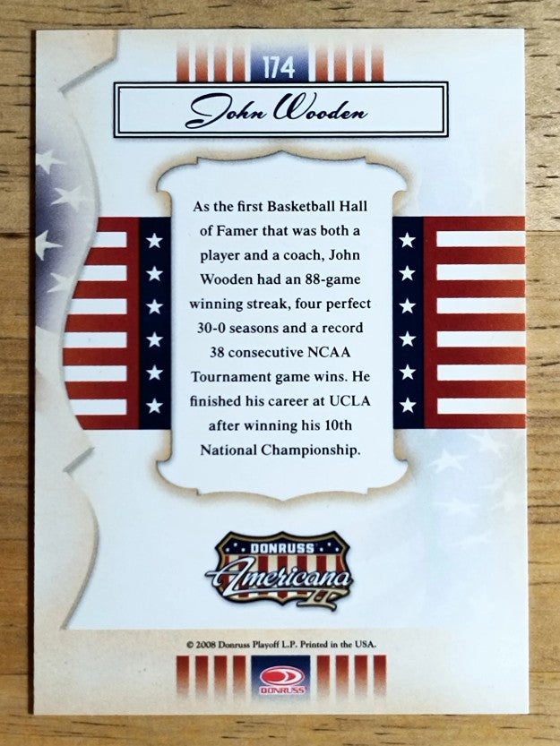 2008 Americana II Retail #174 John Wooden
