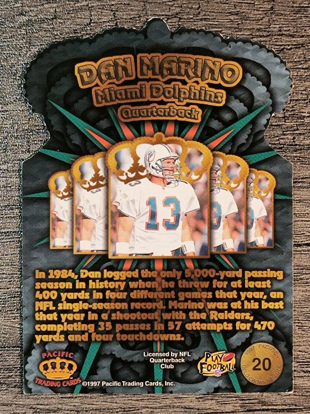 1997 Pacific Gold Crown Die Cuts #20 Dan Marino