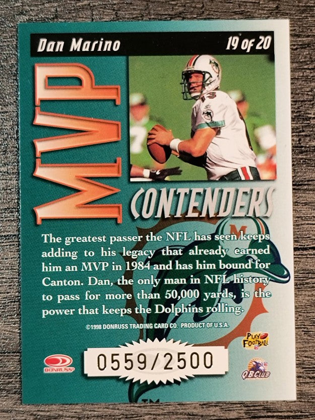 1998 Leaf Rookies and Stars MVP Contenders #19 Dan Marino