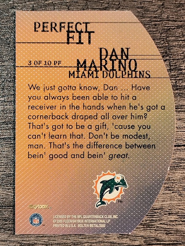 1999 SkyBox Molten Metal Perfect Fit #PF3 Dan Marino