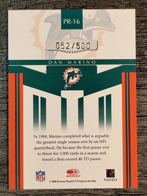 2006 Donruss Gridiron Gear Performers Gold #16 Dan Marino