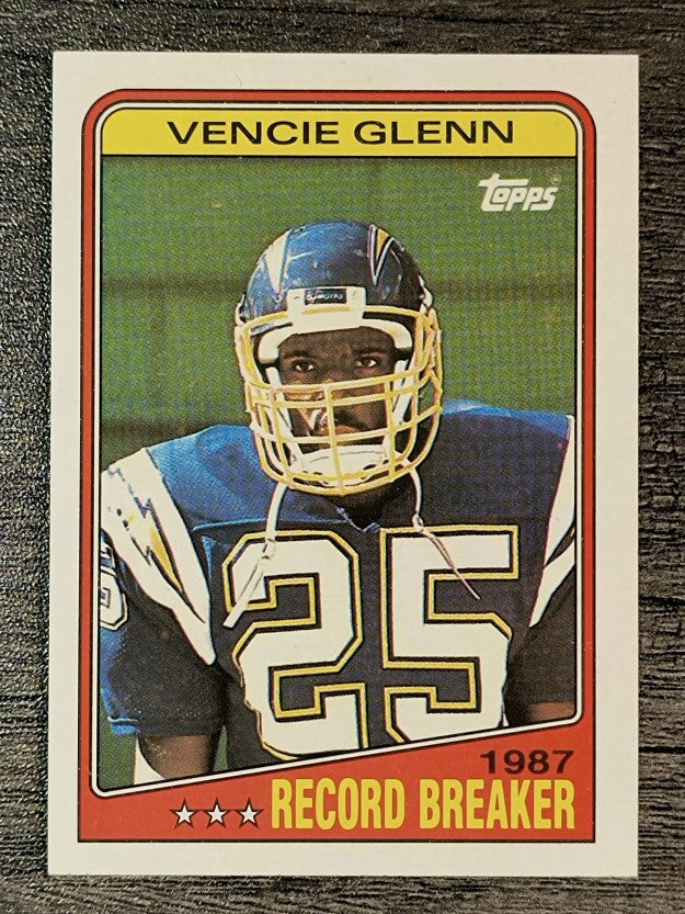 1988 Topps #2 Vencie Glenn RB/Longest Interception/Return