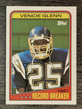 1988 Topps #2 Vencie Glenn RB/Longest Interception/Return