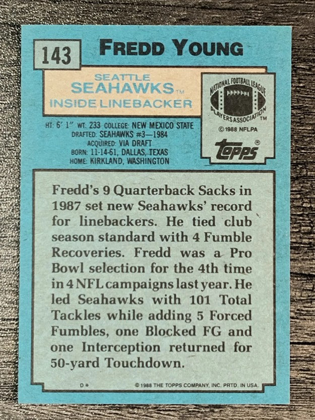 1988 Topps #143 Fredd Young