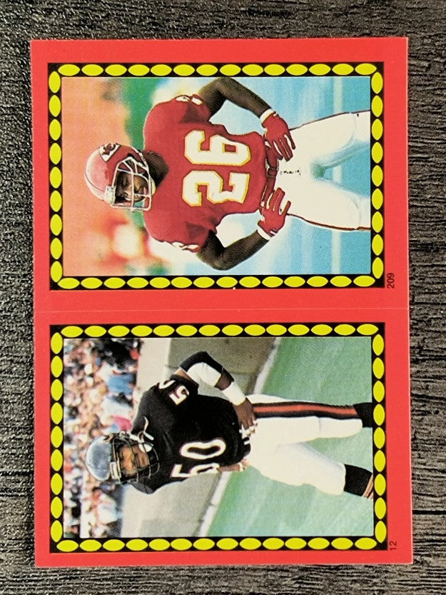 1988 Topps Stickers #12 Mike Singletary/ 209 Paul Palmer