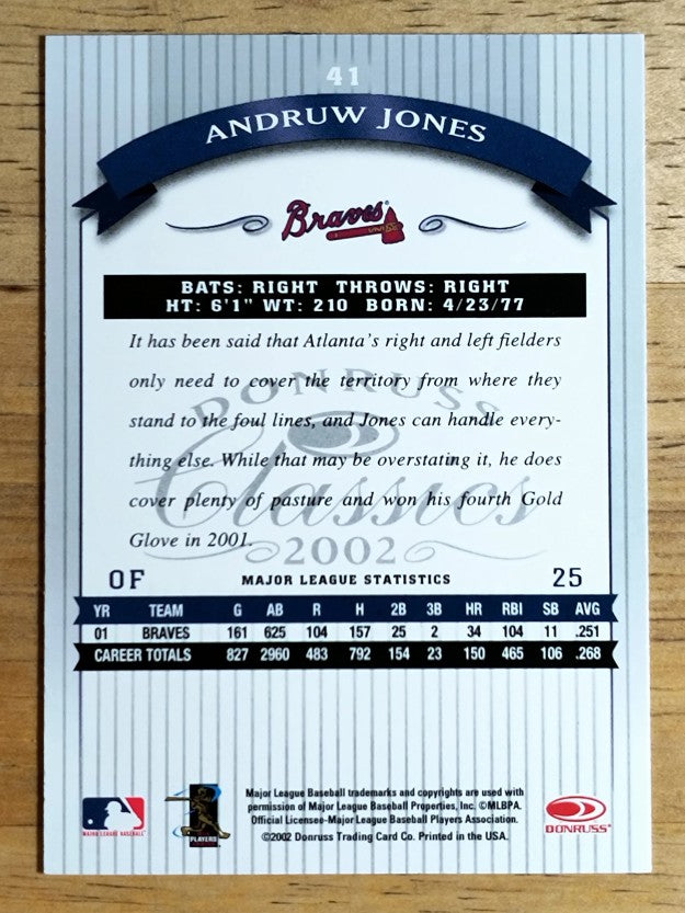 2002 Donruss Classics #41 Andruw Jones