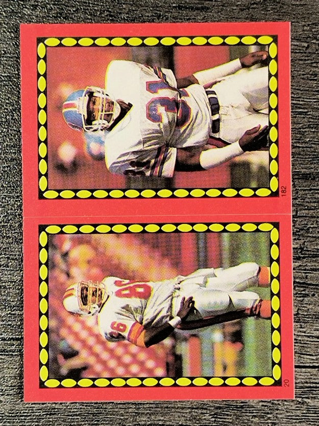 1988 Topps Stickers #20 Calvin Magee/ 182 Mike Harden