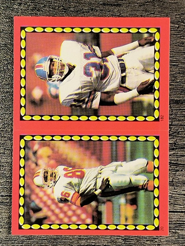 1988 Topps Stickers #20 Calvin Magee/ 182 Mike Harden