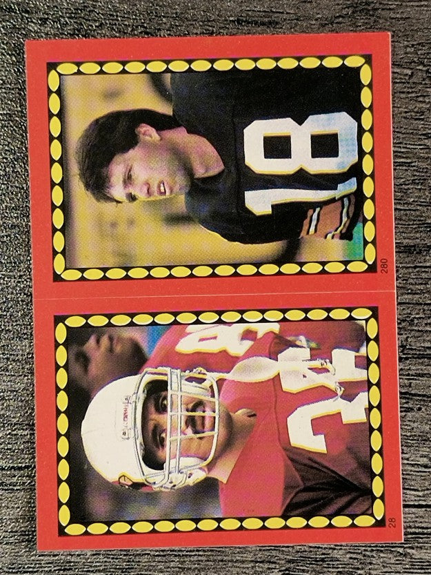 1988 Topps Stickers #28 Vai Sikahema/ 280 Harry Newsome
