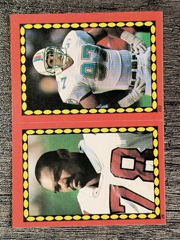 1988 Topps Stickers #29 Freddie Joe Nunn/ 222 John Bosa
