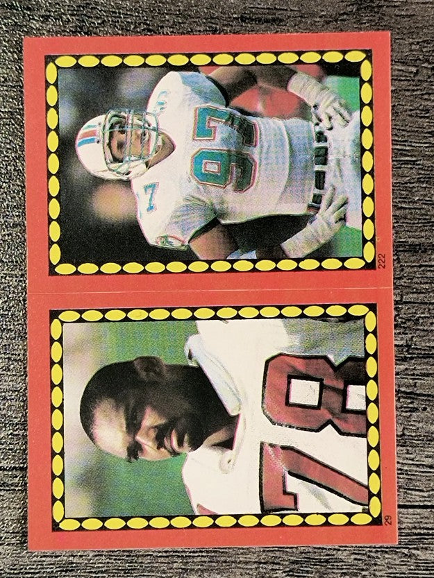 1988 Topps Stickers #29 Freddie Joe Nunn/ 222 John Bosa