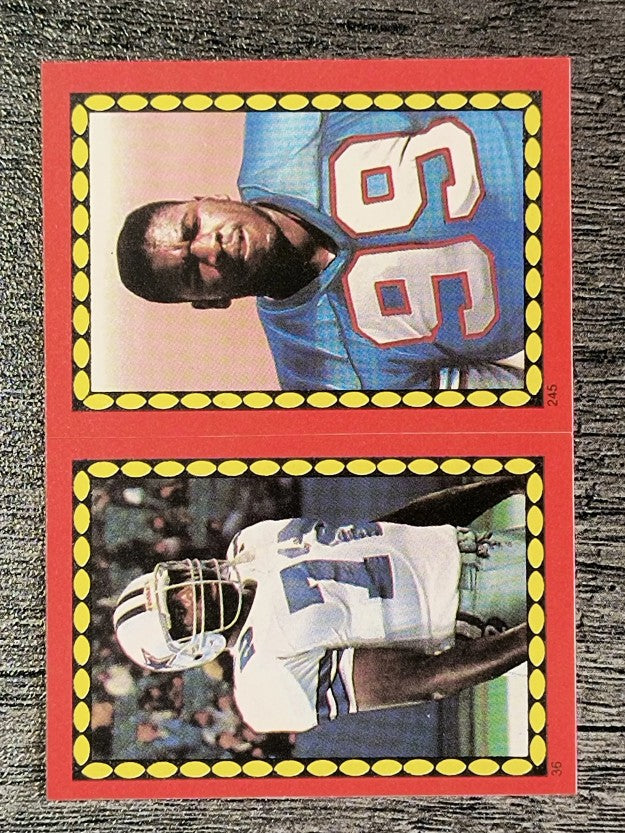 1988 Topps Stickers #36 Ed Too Tall Jones/ 245 Sean Jones