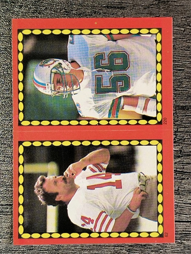 1988 Topps Stickers #62 Ray Wersching/ 220 John Offerdahl