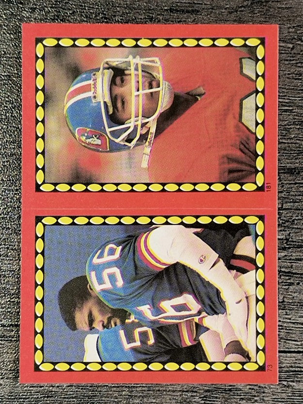 1988 Topps Stickers #73 Lawrence Taylor/ 181 Vance Johnson