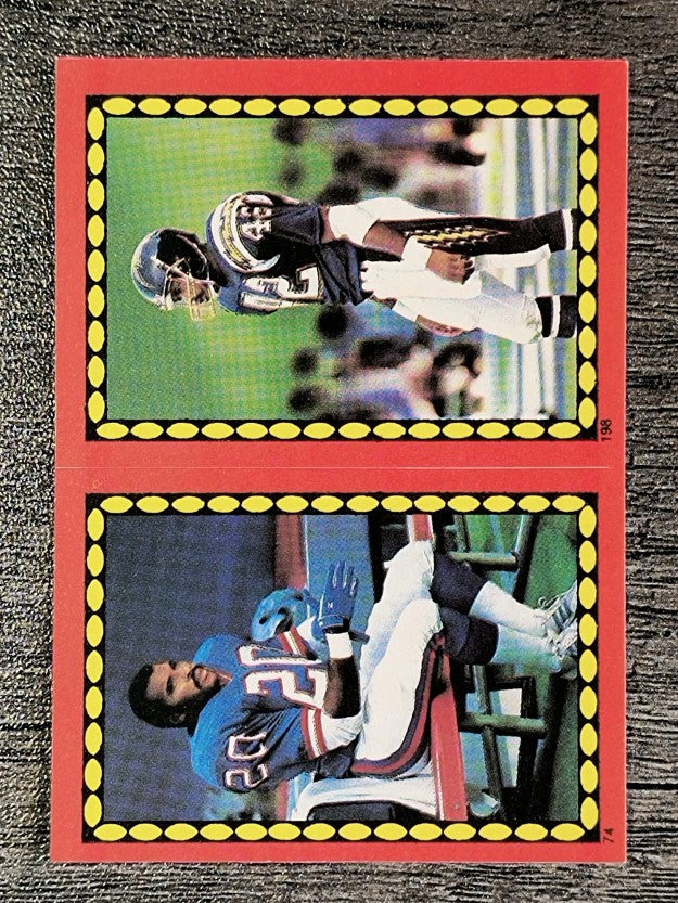 1988 Topps Stickers #74 Joe Morris/ 198 Curtis Adams