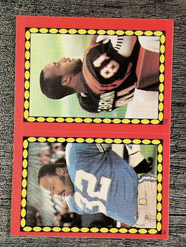 1988 Topps Stickers #80 Garry James/ 158 Eddie Brown WR