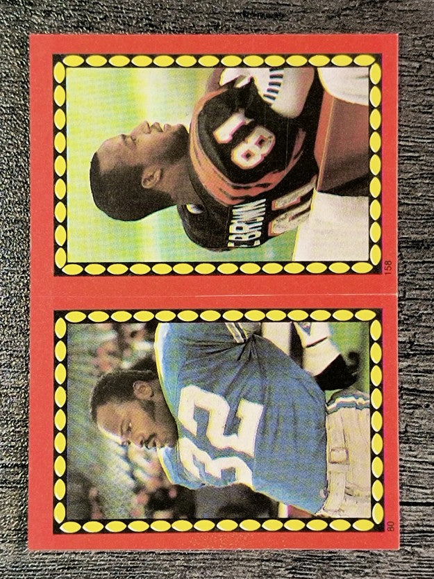 1988 Topps Stickers #80 Garry James/ 158 Eddie Brown WR