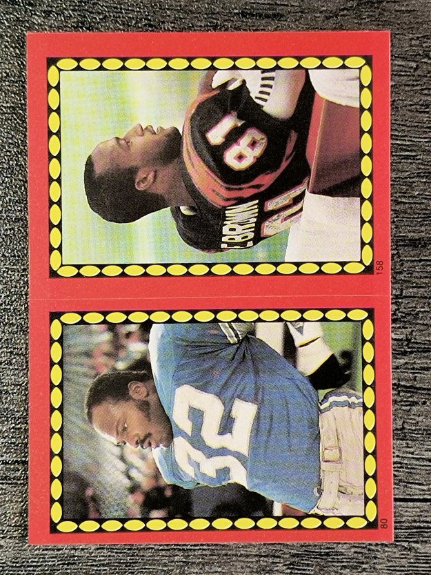 1988 Topps Stickers #80 Garry James/ 158 Eddie Brown WR