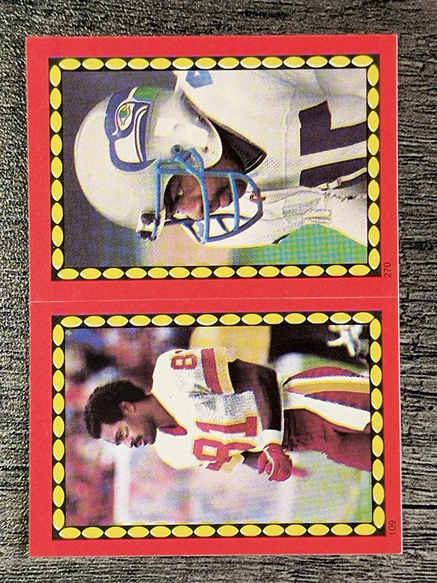 1988 Topps Stickers #109 Art Monk/ 270 Kenny Easley