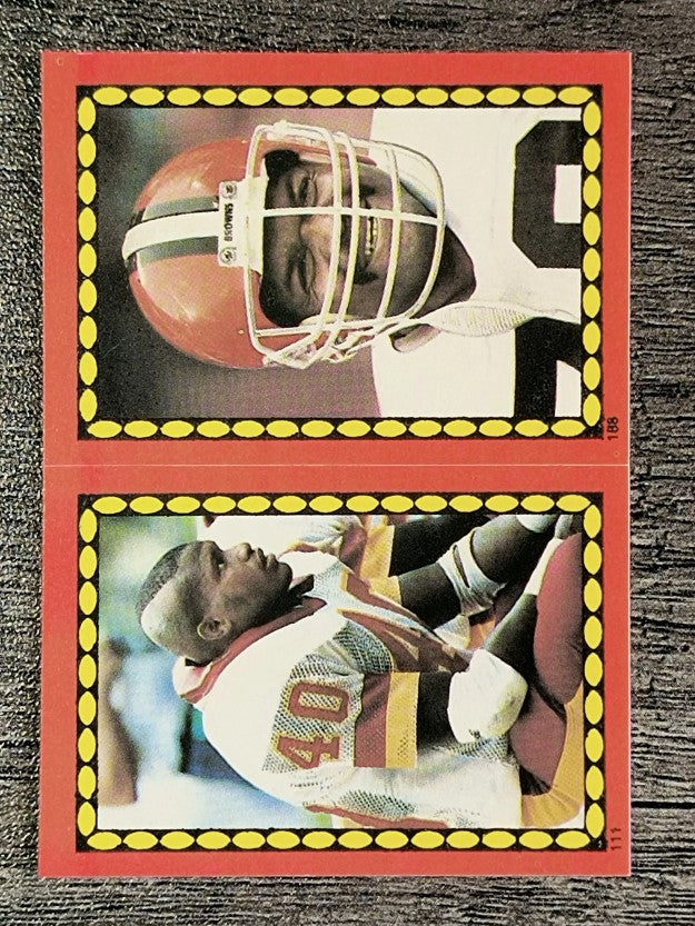 1988 Topps Stickers #111 Alvin Walton/ 188 Carl Hairston