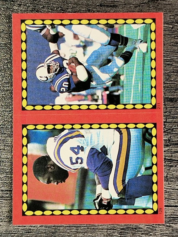 1988 Topps Stickers #129 Jesse Solomon/ 211 Albert Bentley