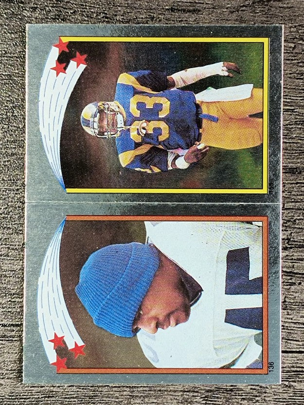 1988 Topps Stickers #136 Kenny Easley/ 155 Charles White AP FOIL