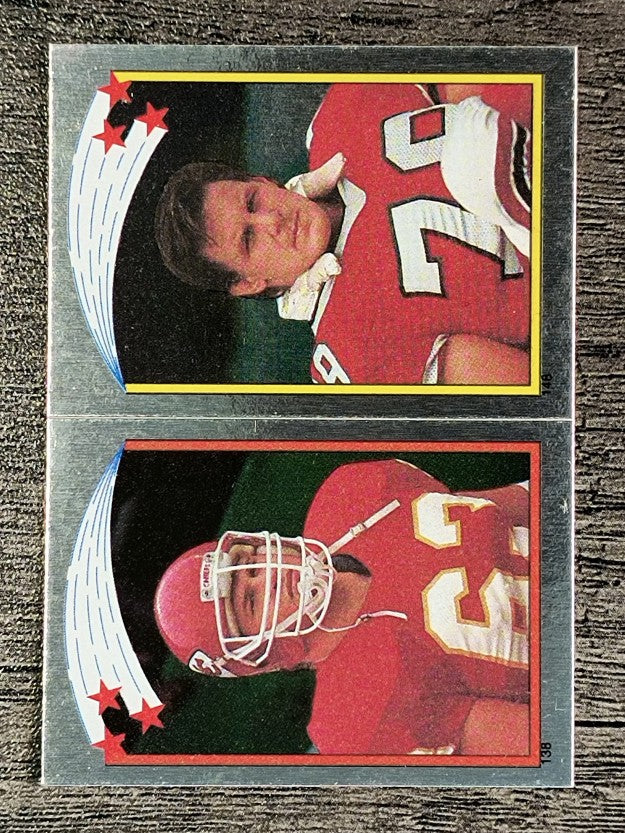 1988 Topps Stickers #138 Bill Maas/ 148 Bill Fralic AP FOIL
