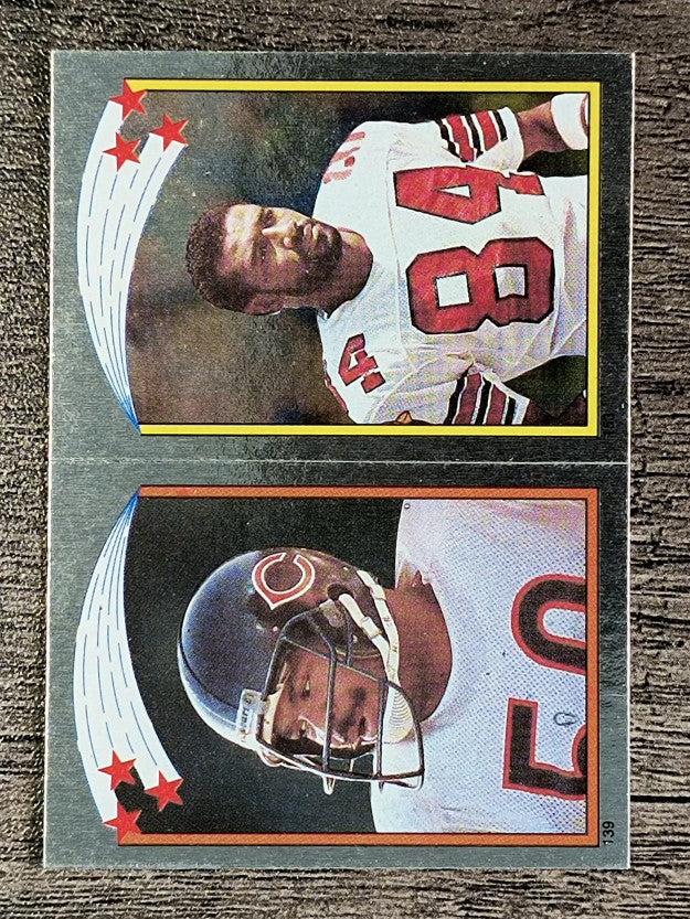 1988 Topps Stickers #139 Mike Singletary/ 153 J.T. Smith AP FOIL