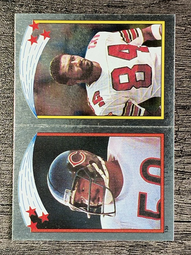 1988 Topps Stickers #139 Mike Singletary/ 153 J.T. Smith AP FOIL