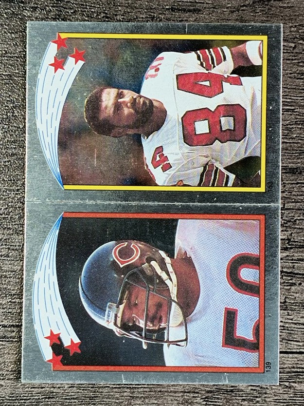 1988 Topps Stickers #139 Mike Singletary/ 153 J.T. Smith AP FOIL
