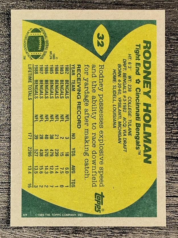 1989 Topps #32 Rodney Holman RC