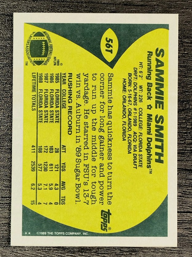 1989 Topps Traded #56T Sammie Smith RC