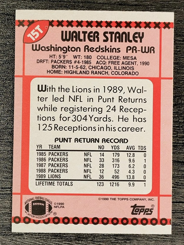 1990 Topps Traded #15T Walter Stanley