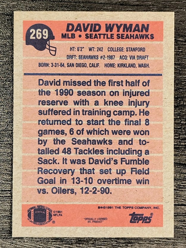 1991 Topps #269 David Wyman