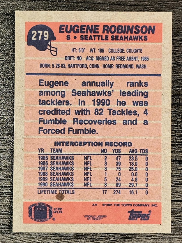 1991 Topps #279 Eugene Robinson