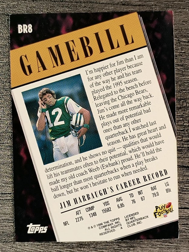 1996 Topps Broadway's Reviews #BR8 Jim Harbaugh
