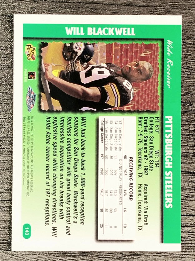 1997 Topps Chrome #143 Will Blackwell RC