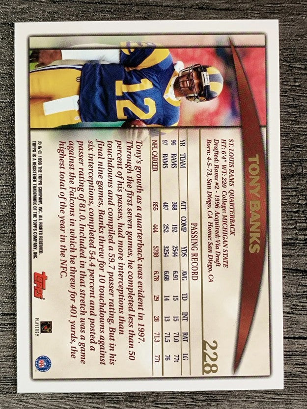 1998 Topps #228 Tony Banks