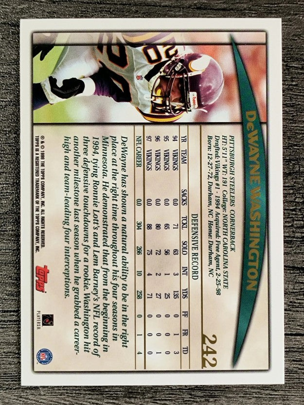1998 Topps #242 Dewayne Washington
