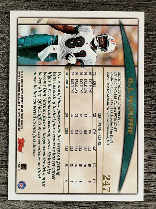 1998 Topps #247 O.J. McDuffie