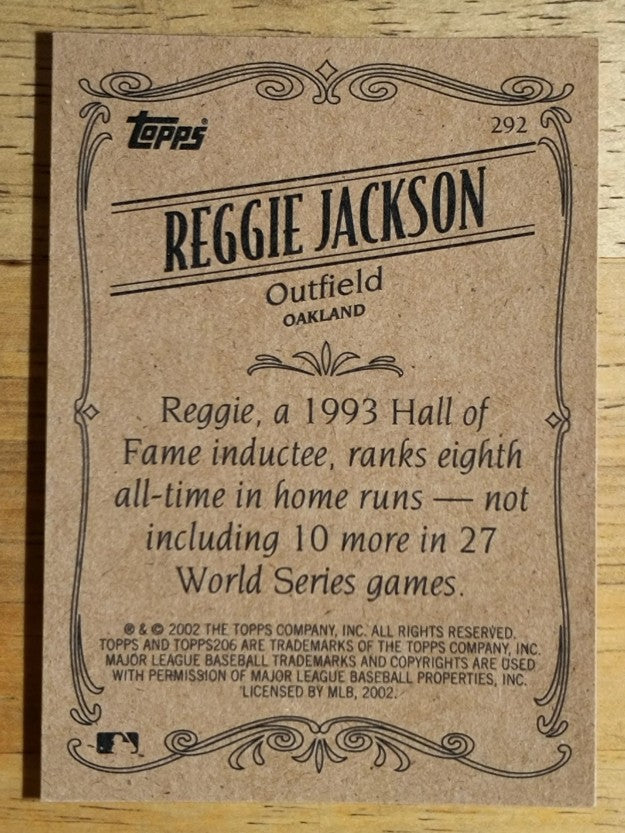 2002 Topps 206 #292A Reggie Jackson A's RET