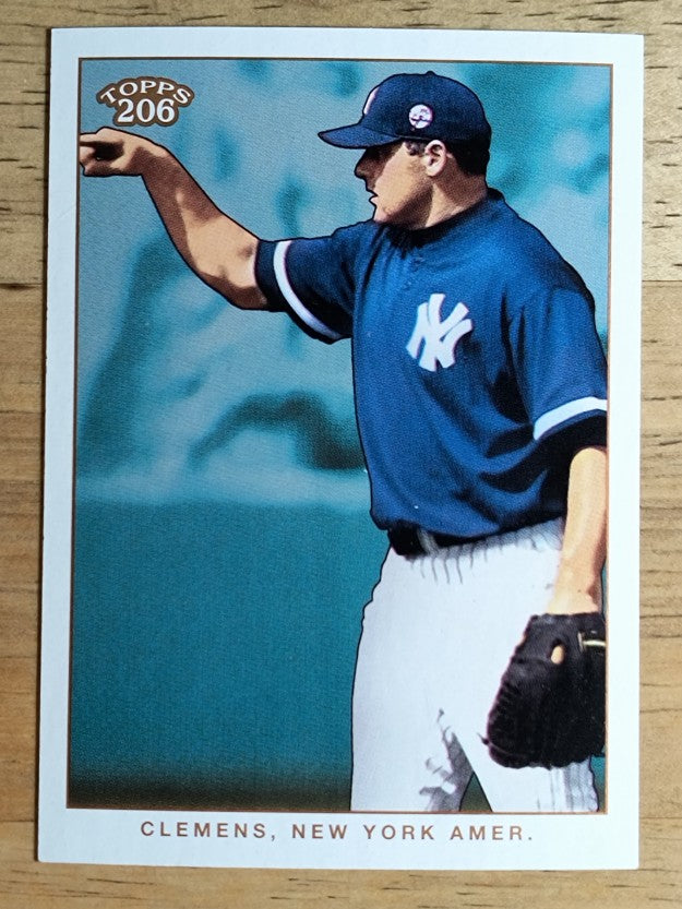 2002 Topps 206 #183A Roger Clemens Blue Jsy