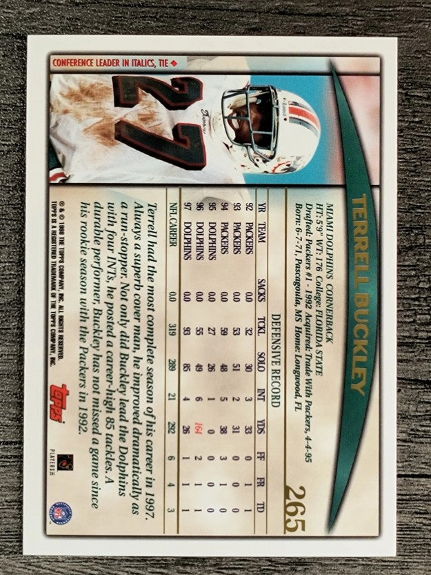 1998 Topps #265 Terrell Buckley