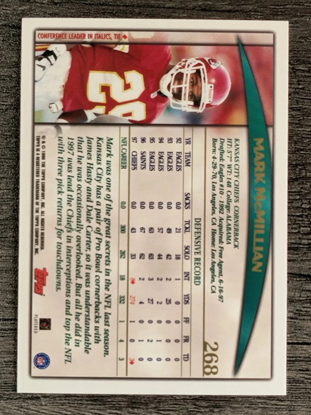 1998 Topps #268 Mark McMillian