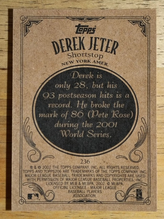 2002 Topps 206 #236C Derek Jeter Kneeling (NM)
