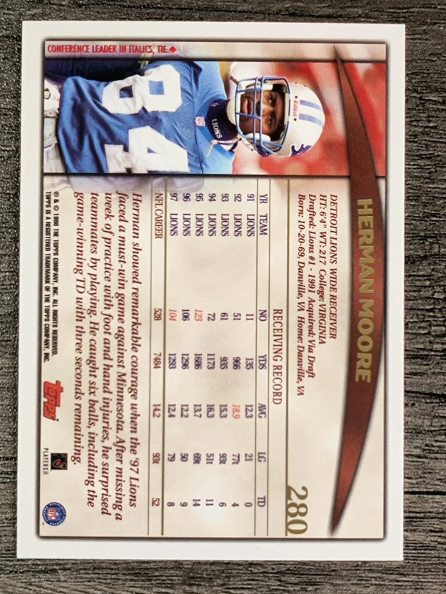 1998 Topps #280 Herman Moore