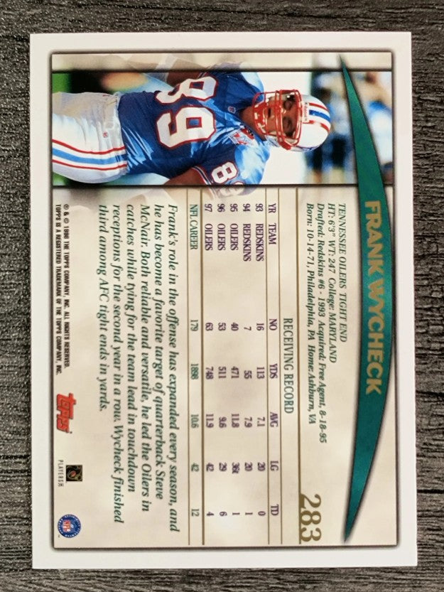 1998 Topps #283 Frank Wycheck